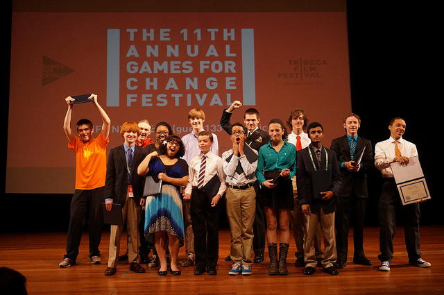 Winners of the 2013 National STEM Video Game Challenge at the award ceremony